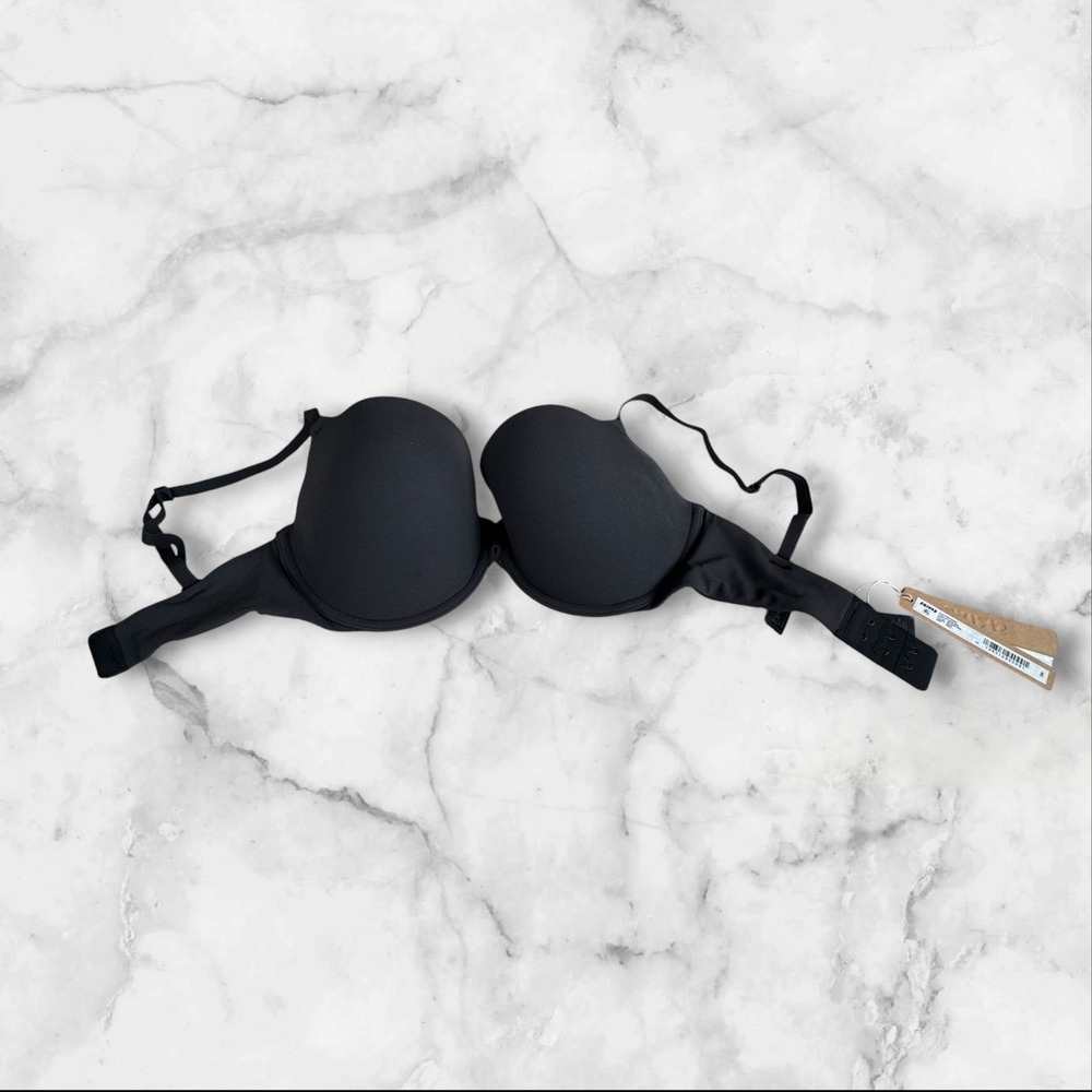 SKIMS Fits Everybody Push Up Demi Bra Onyx Black 32DD BA-DEM-9222 NWT